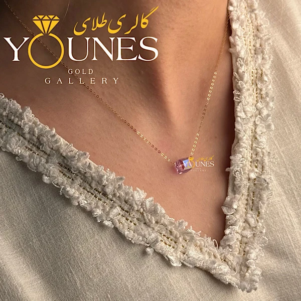 گردنبند طلا سنگ سواروسکی یاسی